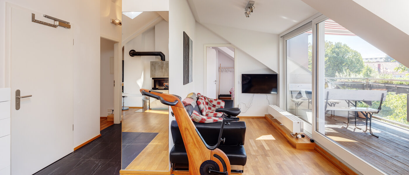 attico con terrazzo München Ramersdorf 03 zona living 13657