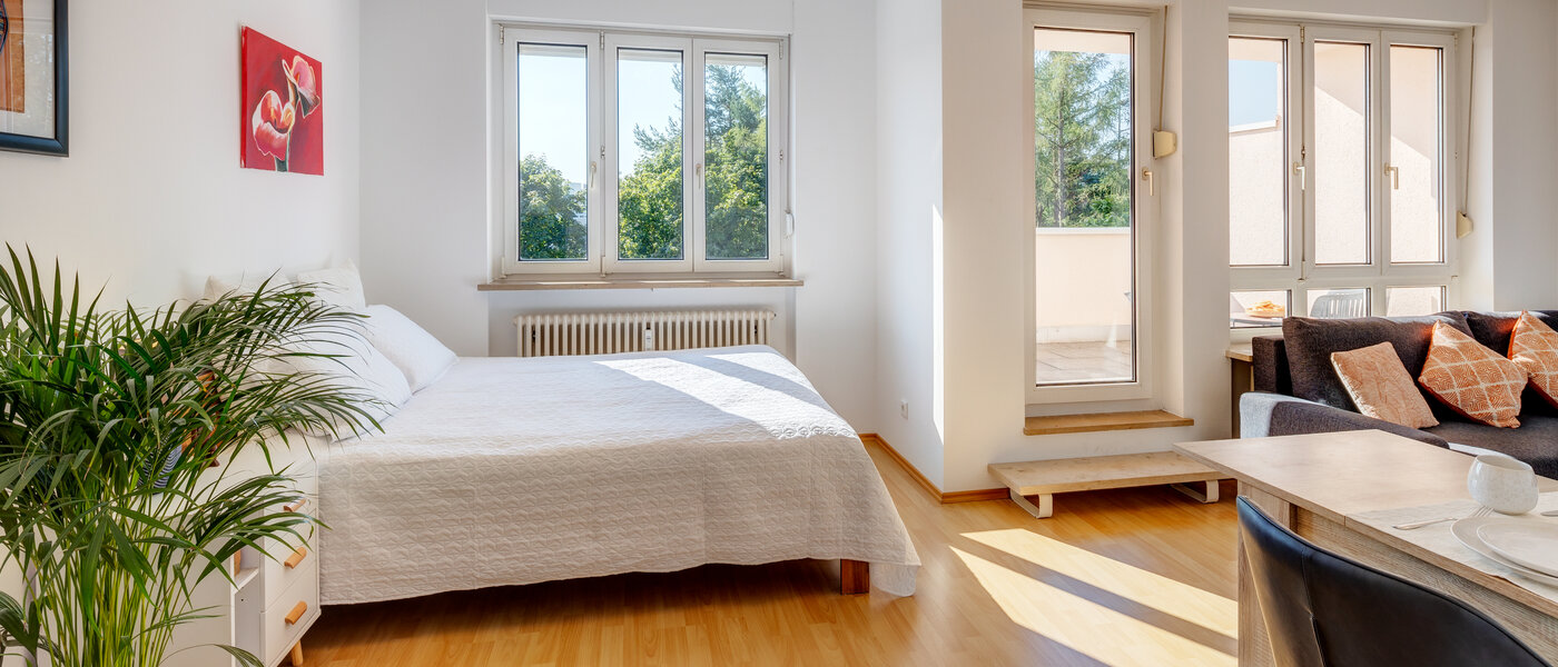 attico con terrazzo München Neuperlach 02 zona living 13658