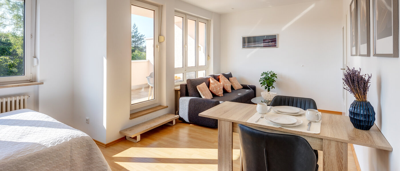 attico con terrazzo München Neuperlach 03 zona living 13658