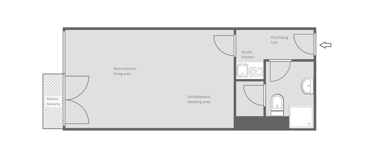 appartamento Unterschleißheim 01 planimetria 13675