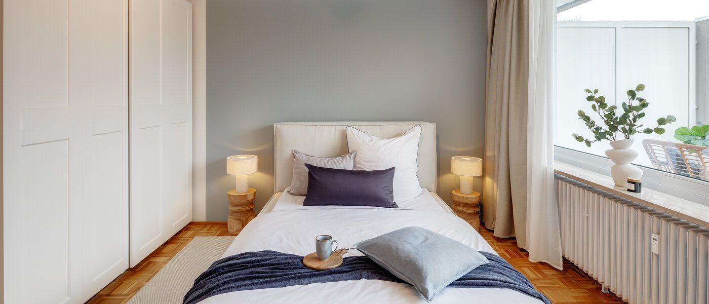 attico con terrazzo München Pasing 01 zona notte 13685