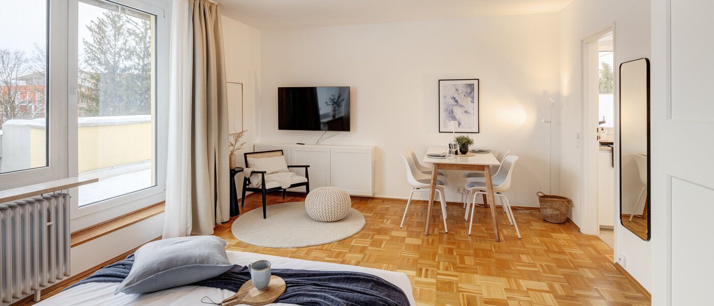 attico con terrazzo München Pasing 03 zona notte 13685