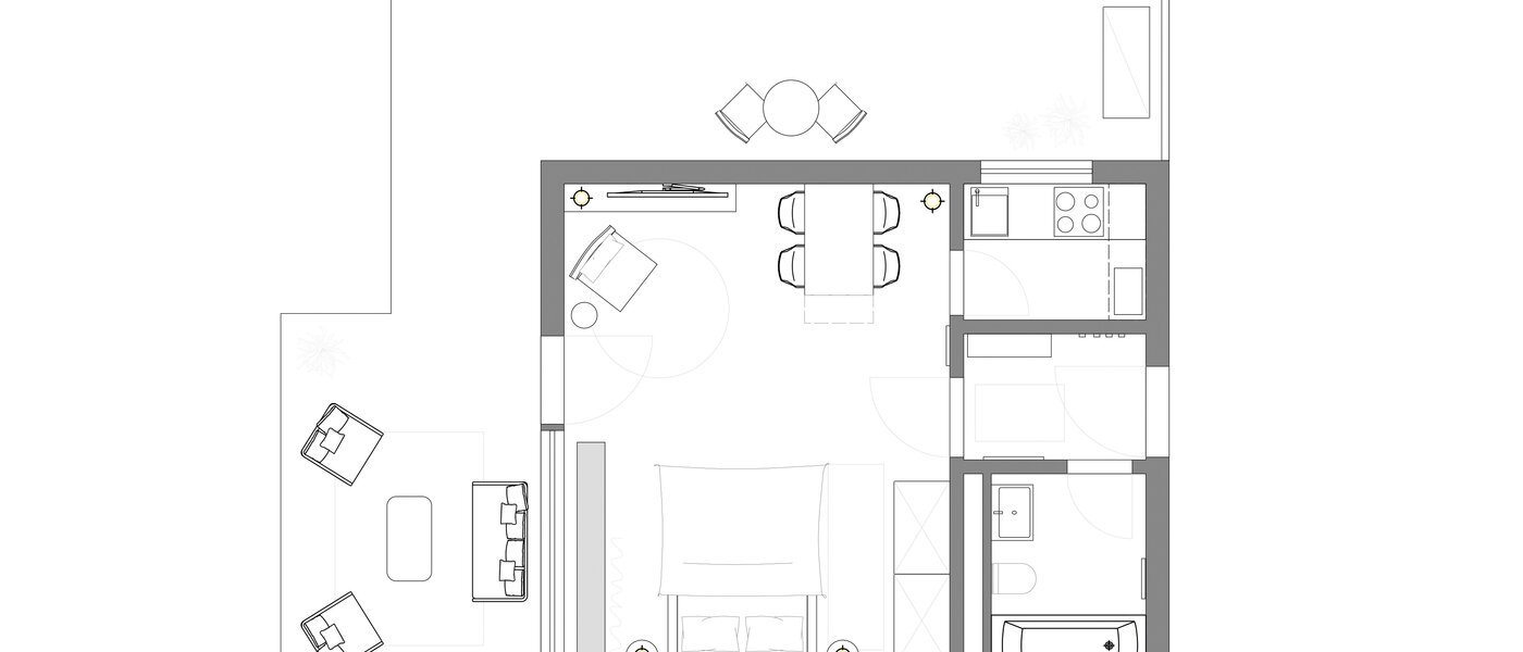 attico con terrazzo München Pasing 01 planimetria 13685