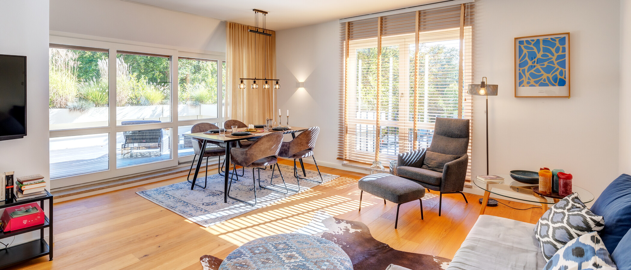 attico con terrazzo München Solln 02 zona living 13689