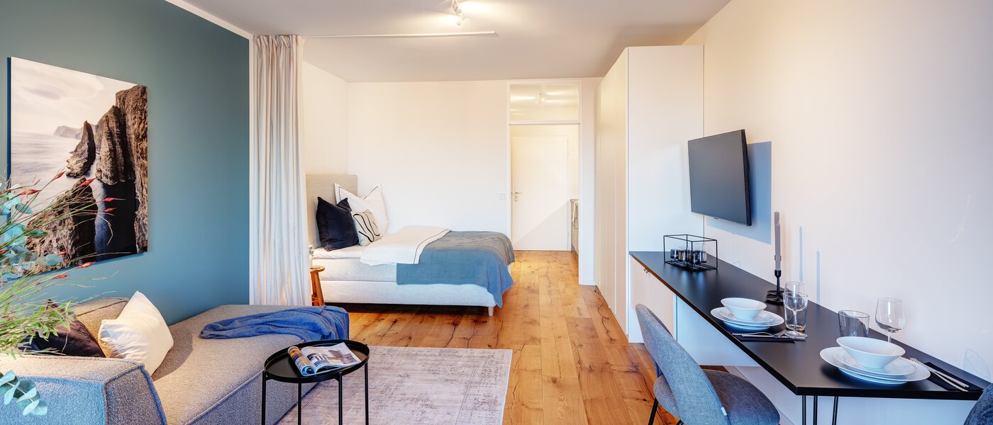 appartamento München Arabellapark 04 zona living 13725