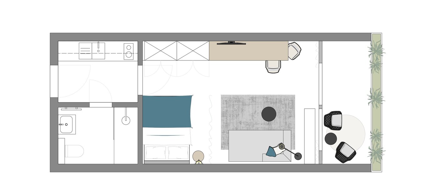 appartamento München Arabellapark 01 planimetria 13725