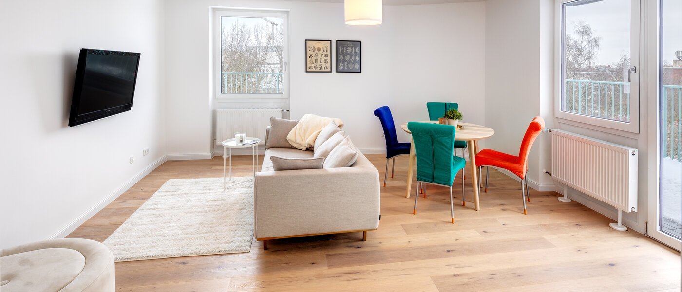 attico con terrazzo München Schwabing-West 01 zona living 13771