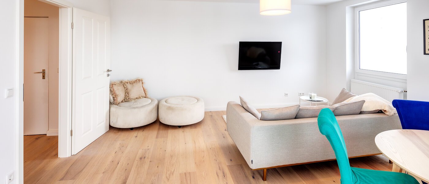 attico con terrazzo München Schwabing-West 02 zona living 13771