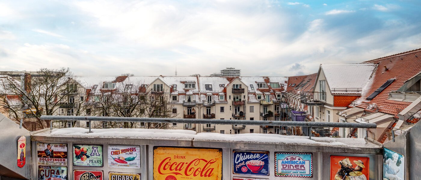 appartamento München Schwabing-Nord (zw. Leopoldstraße & Englischen Garten) 02 terrazza sul tetto 13809