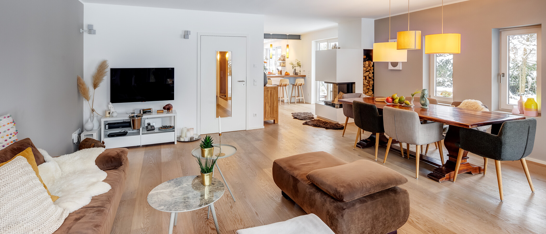 casa a schiera München Solln 01 zona living 13810