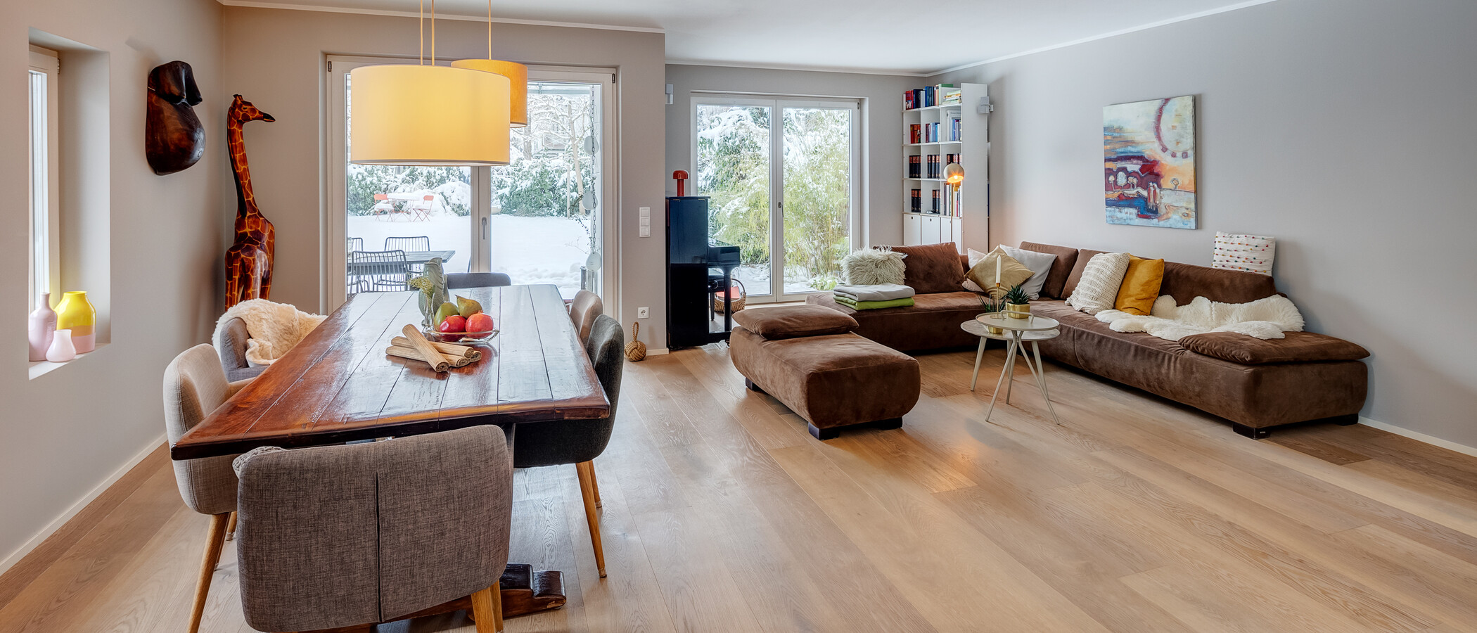 casa a schiera München Solln 02 zona living 13810