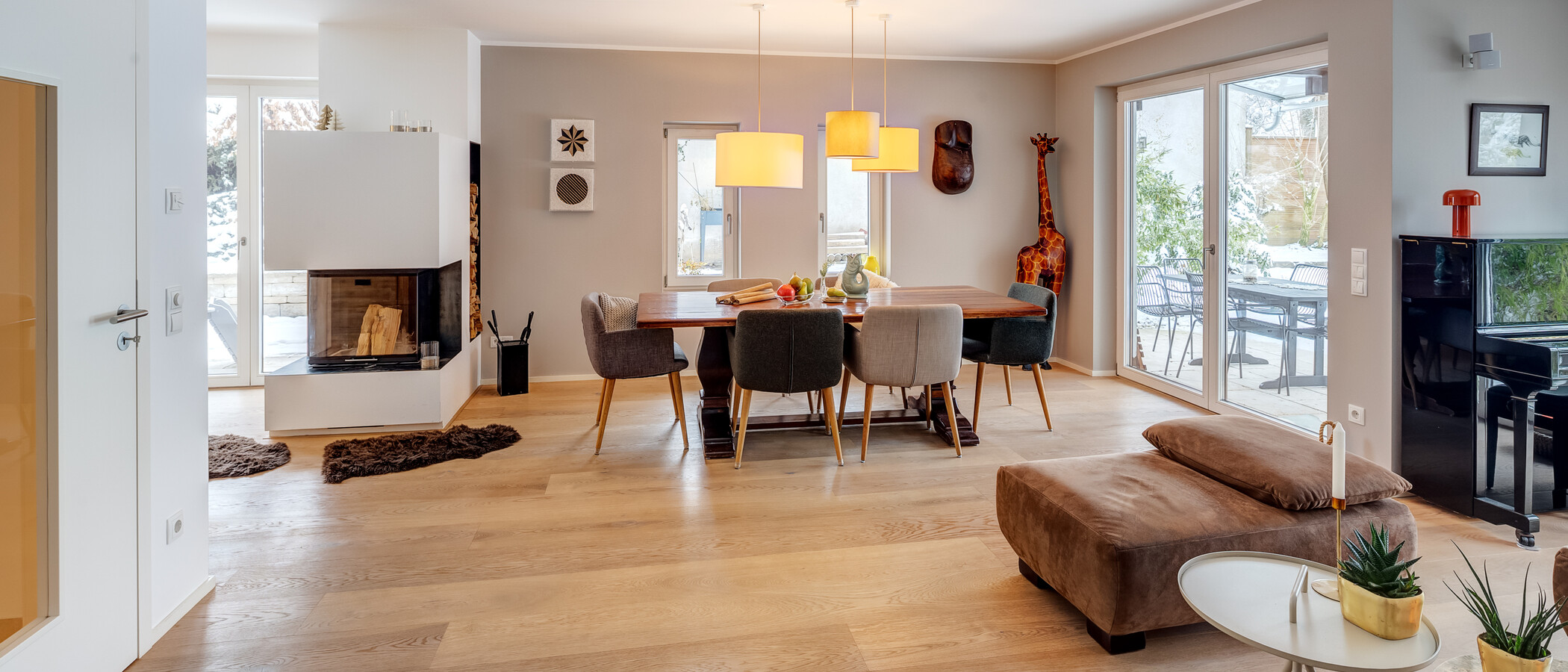 casa a schiera München Solln 04 zona living 13810
