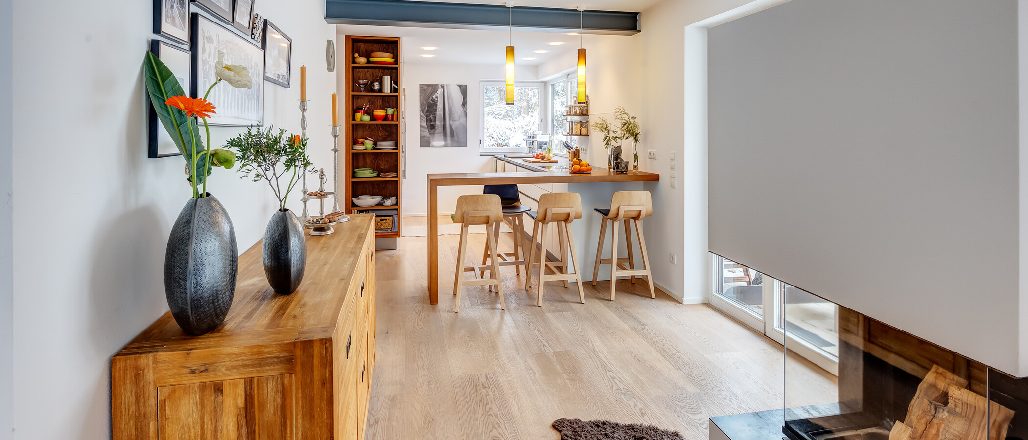 casa a schiera München Solln 06 zona living 13810