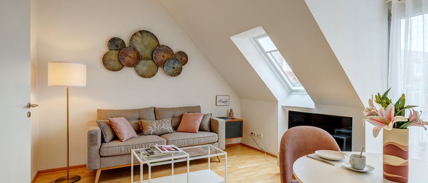 attico München Schwabing (rechts der Leopoldstraße) 02 soggiorno 13837