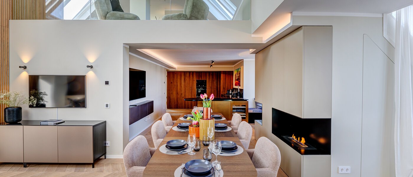 maisonnette con galleria München Altstadt 01 zona living 13841