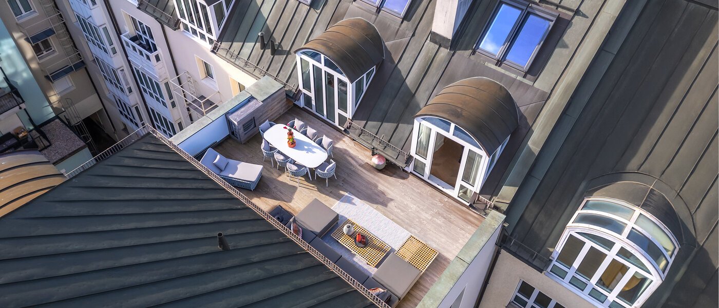 maisonnette con galleria München Altstadt 01 terrazza sul tetto 13841