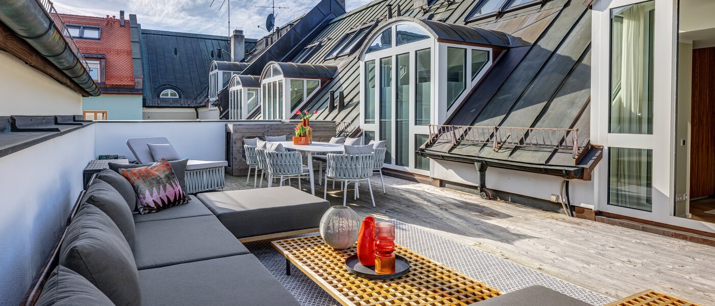 maisonnette con galleria München Altstadt 02 terrazza sul tetto 13841