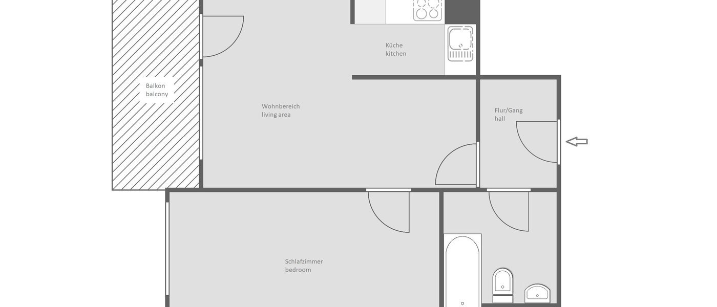 appartamento München Feldmoching 01 planimetria 13848