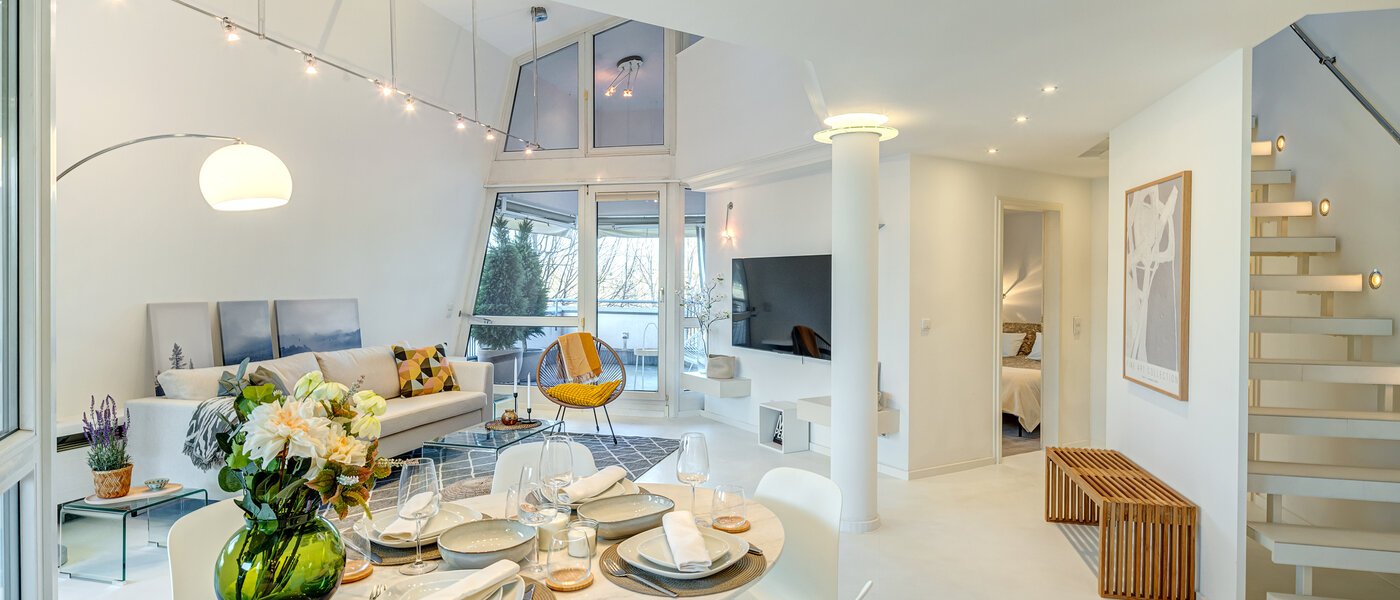 maisonnette con galleria München Bogenhausen 02 zona living 13849