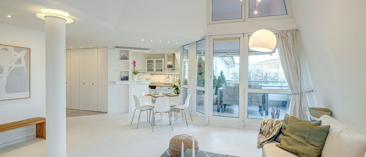 maisonnette con galleria München Bogenhausen 04 zona living 13849