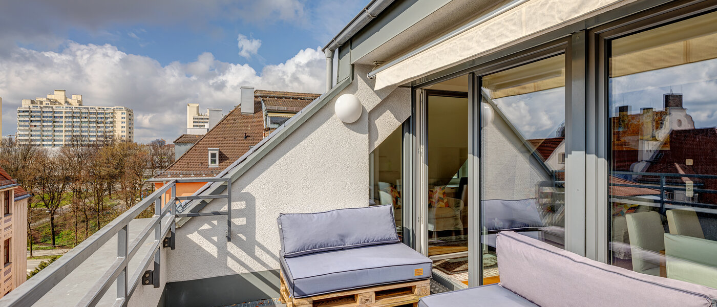 attico München Ludwigsvorstadt 01 terrazza sul tetto 13896