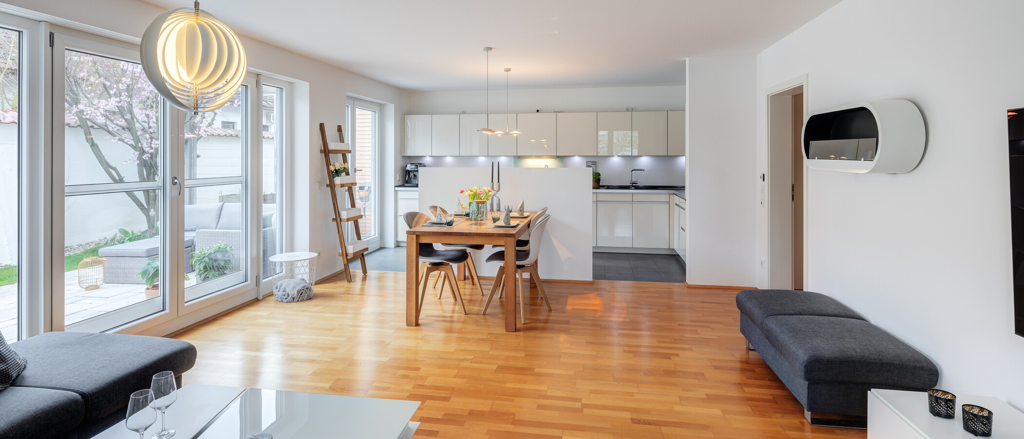 appartamento München Oberföhring 03 zona living 13909