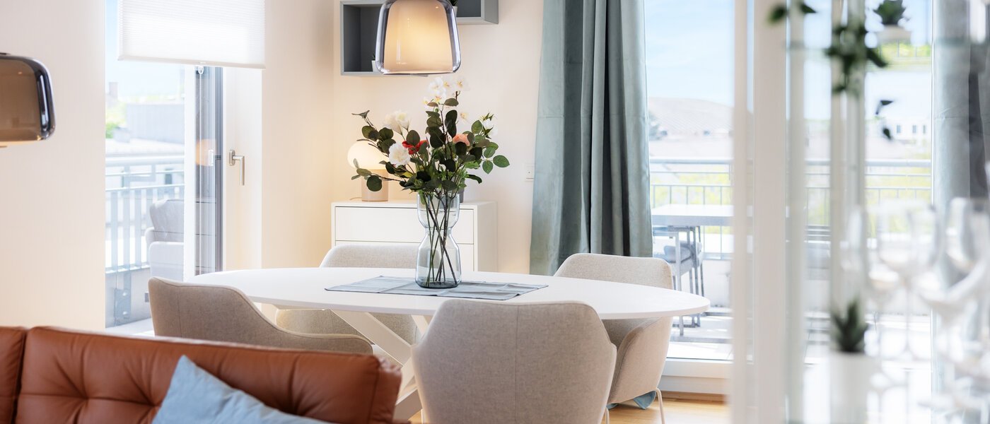 attico con terrazzo München Neuhausen 03 zona living 13934