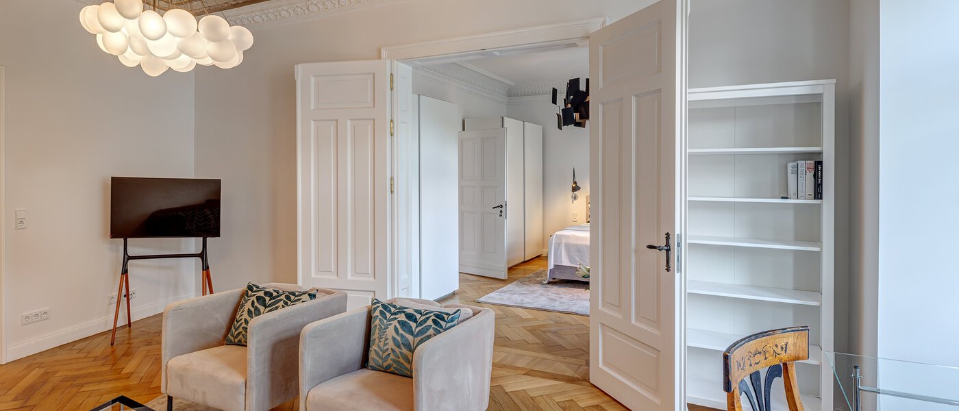 appartamento München Lehel 04 zona living 13986