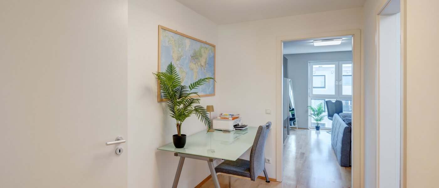 attico con terrazzo München Neuhausen 01 zona di lavoro 13988