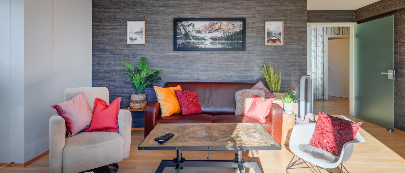 attico con terrazzo München Neuhausen 02 zona living 13988