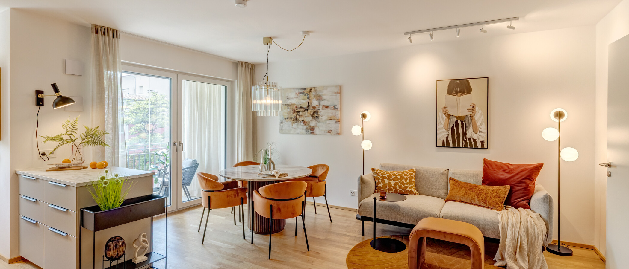 appartamento München Neuhausen 01 zona living 13994