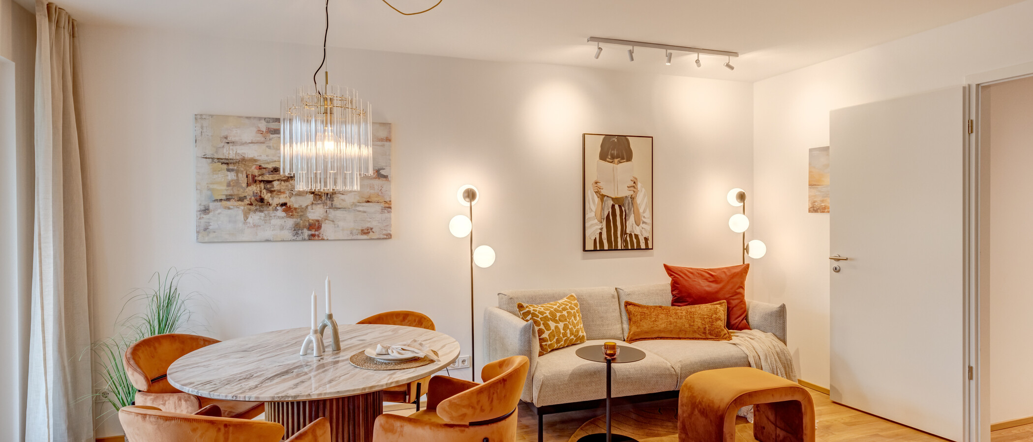 appartamento München Neuhausen 02 zona living 13994