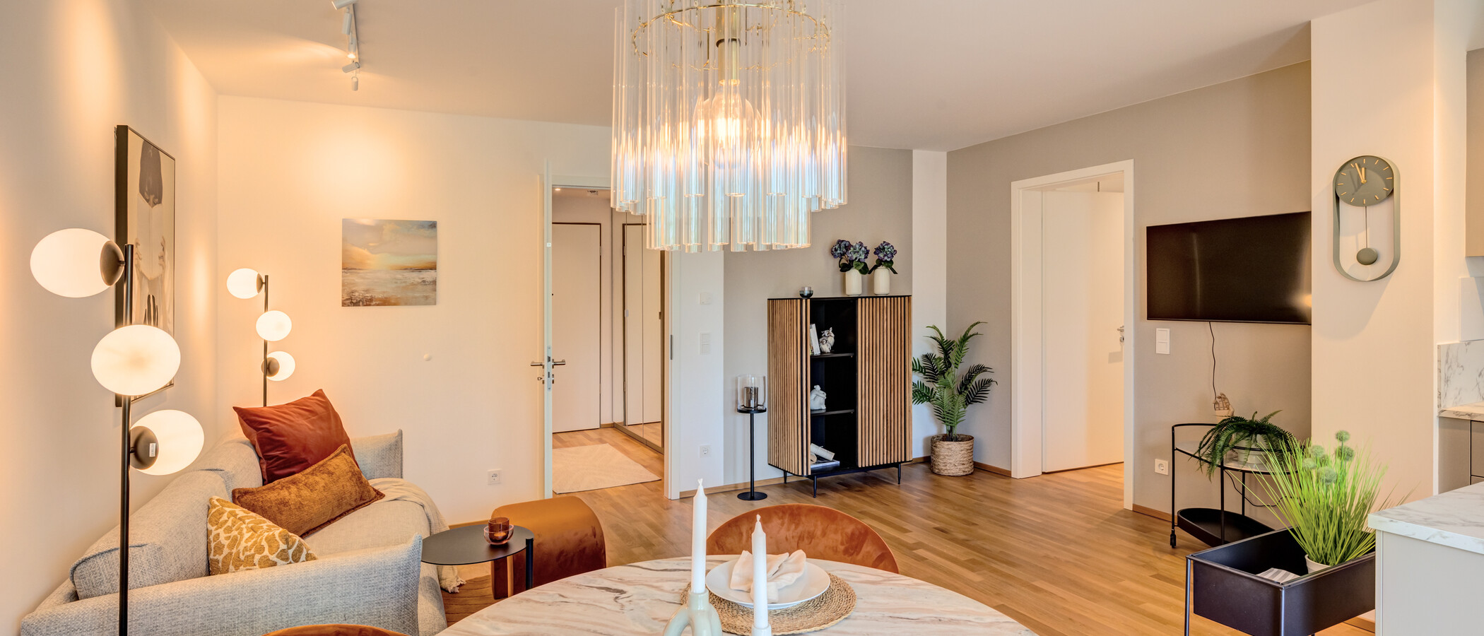 appartamento München Neuhausen 03 zona living 13994