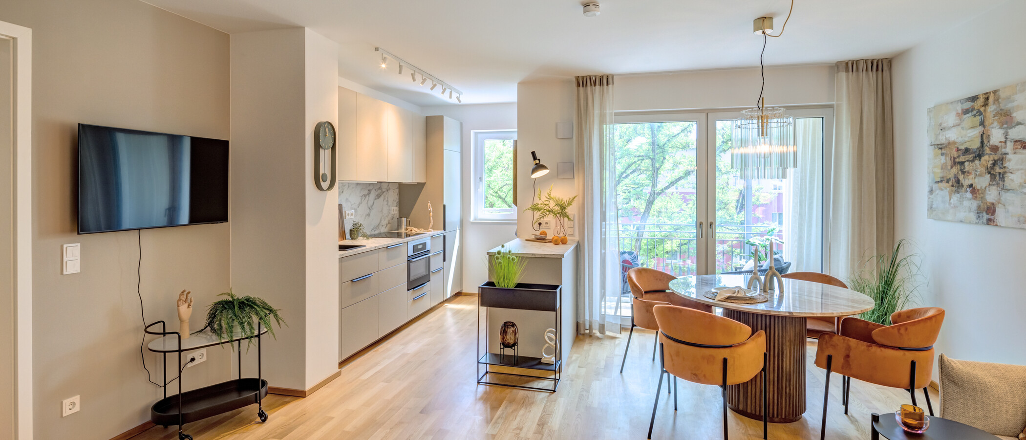 appartamento München Neuhausen 05 zona living 13994