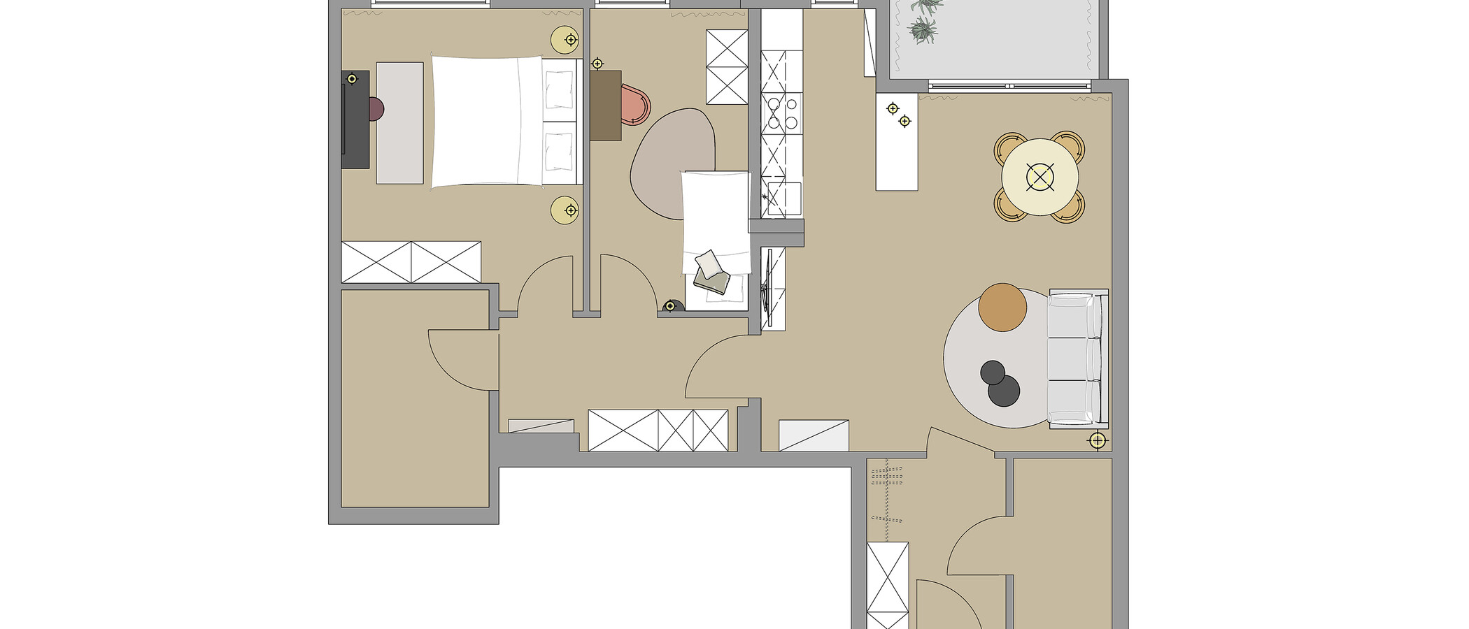 appartamento München Neuhausen 01 planimetria 13994