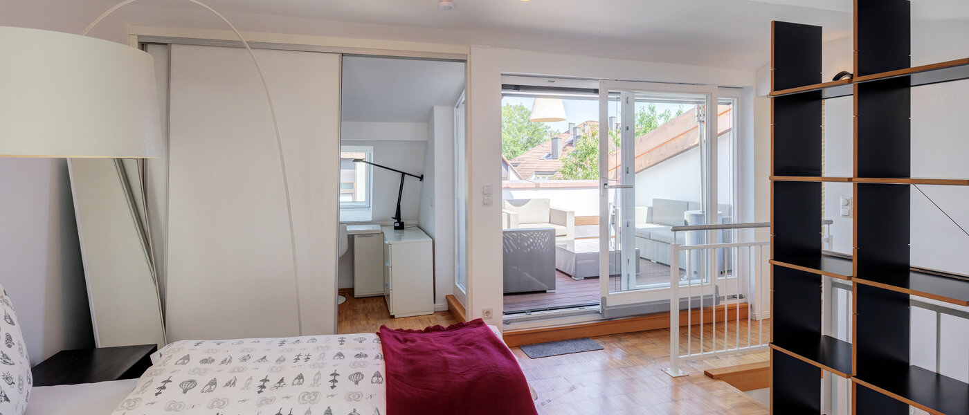 maisonette München Lehel 03 camera da letto 14018