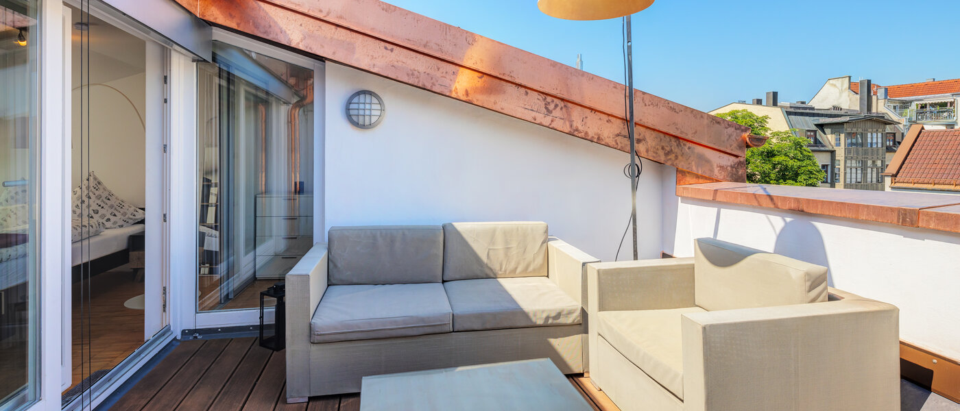 maisonette München Lehel 01 terrazza sul tetto 14018