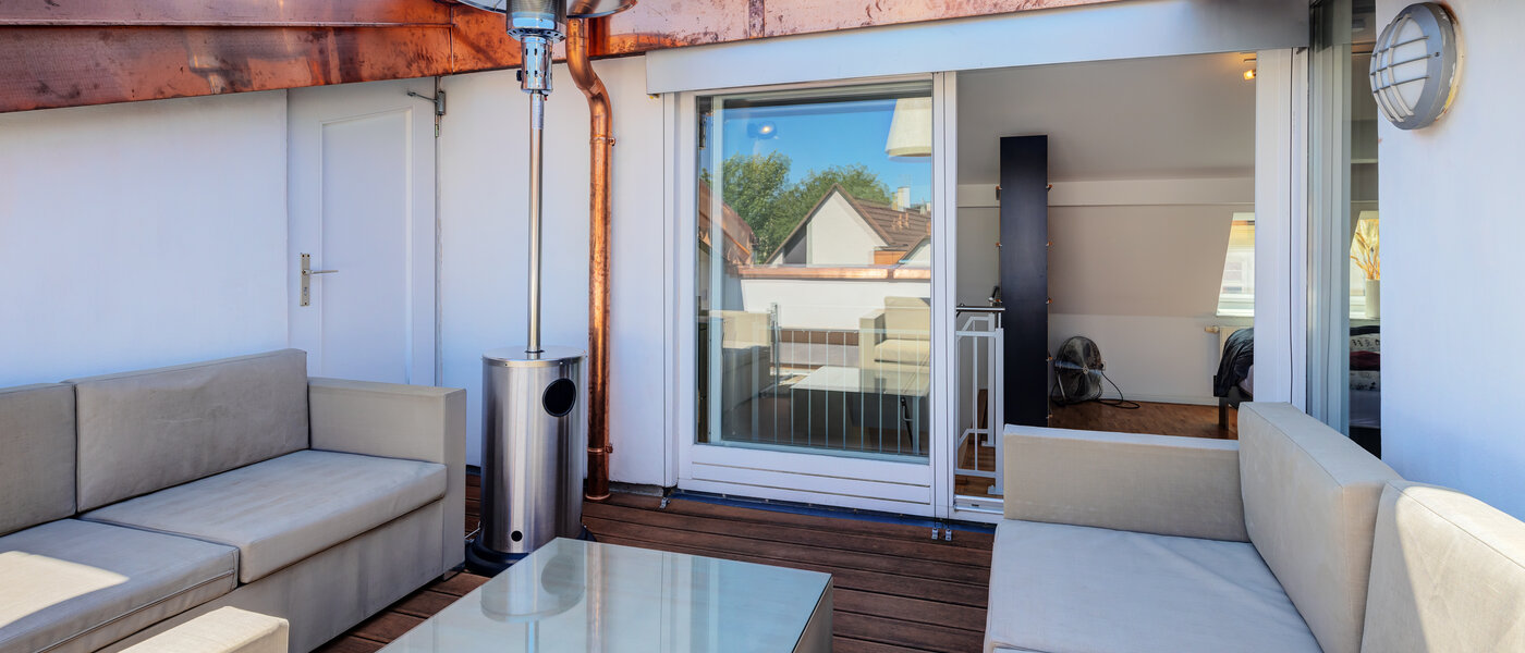 maisonette München Lehel 03 terrazza sul tetto 14018