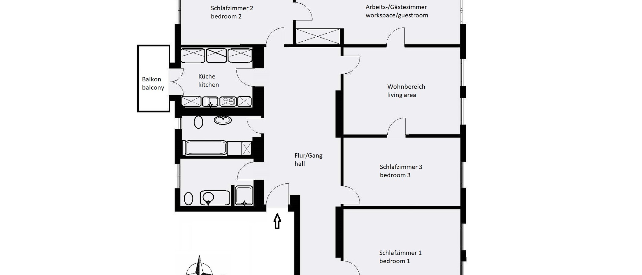 appartamento München Altstadt 01 planimetria 14028