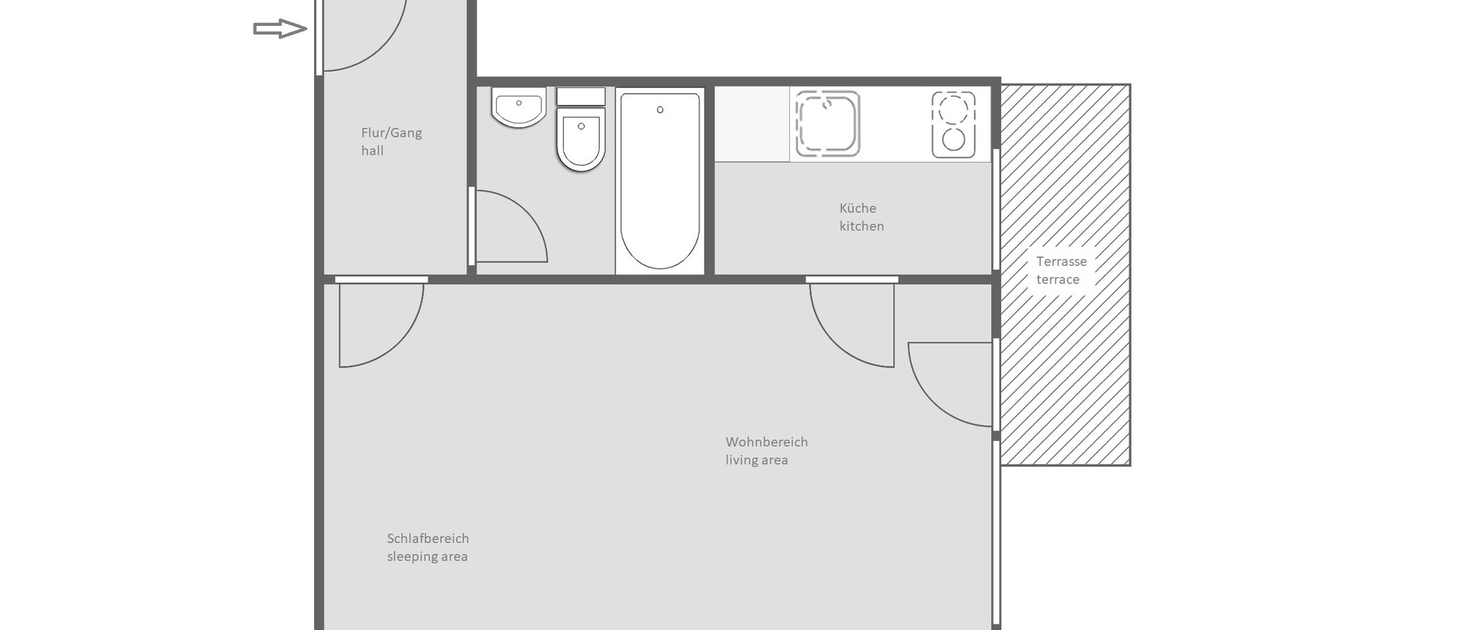 appartamento München Obergiesing 01 planimetria 14038