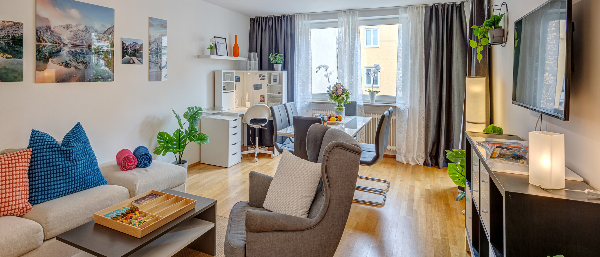 appartamento München Lehel 01 zona living 14040