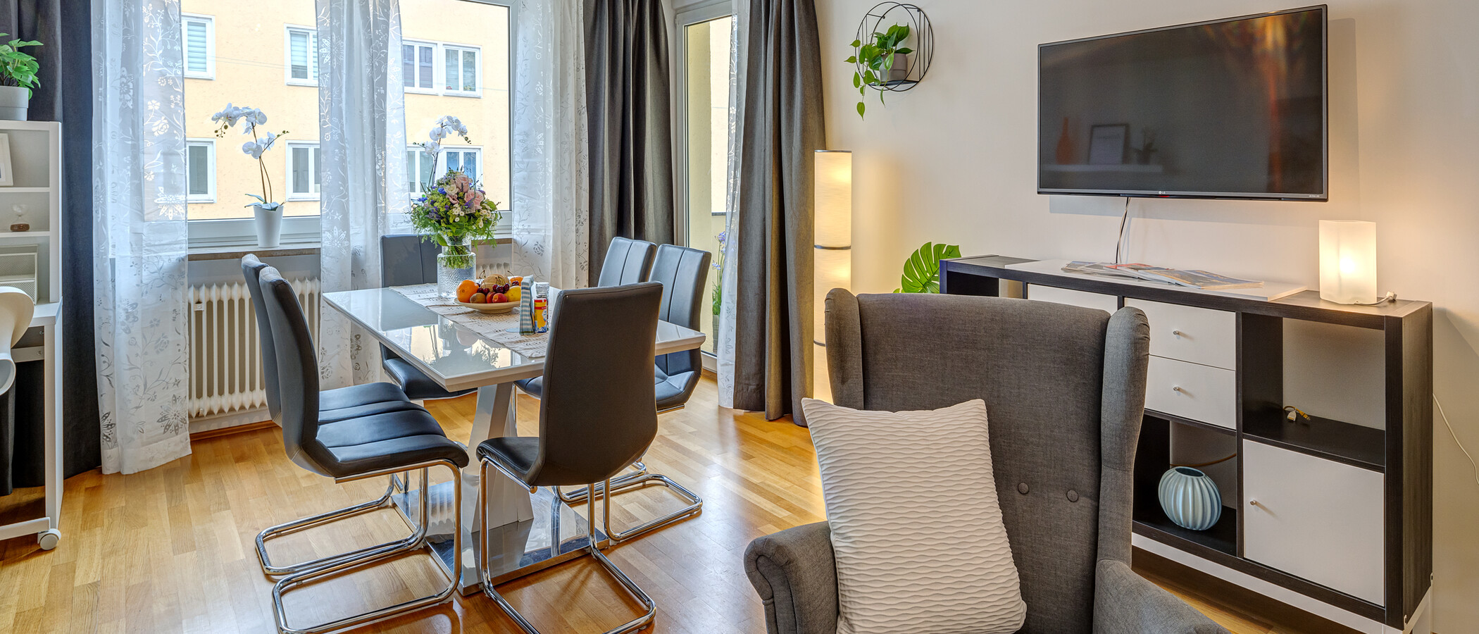 appartamento München Lehel 02 zona living 14040