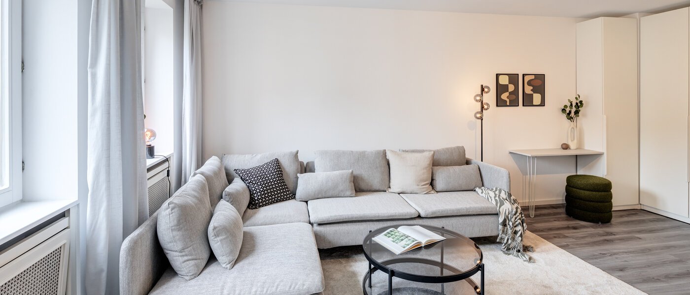 appartamento München Lehel 02 zona living 14051