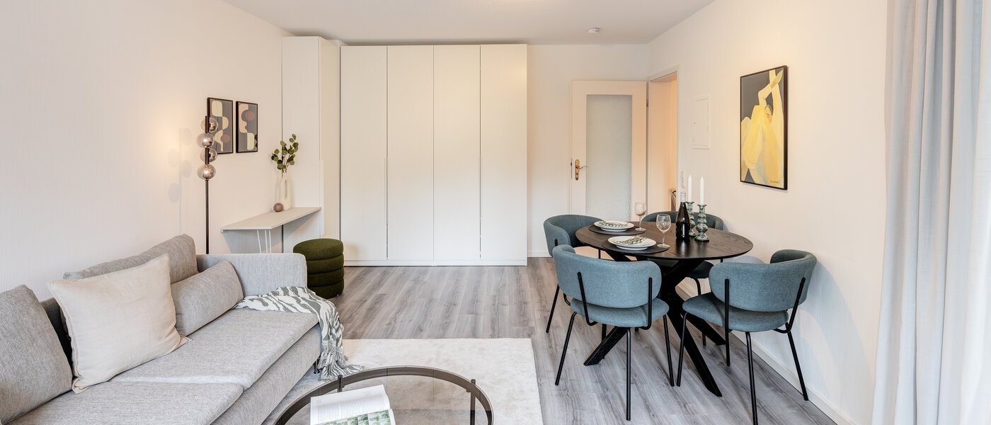 appartamento München Lehel 04 zona living 14051