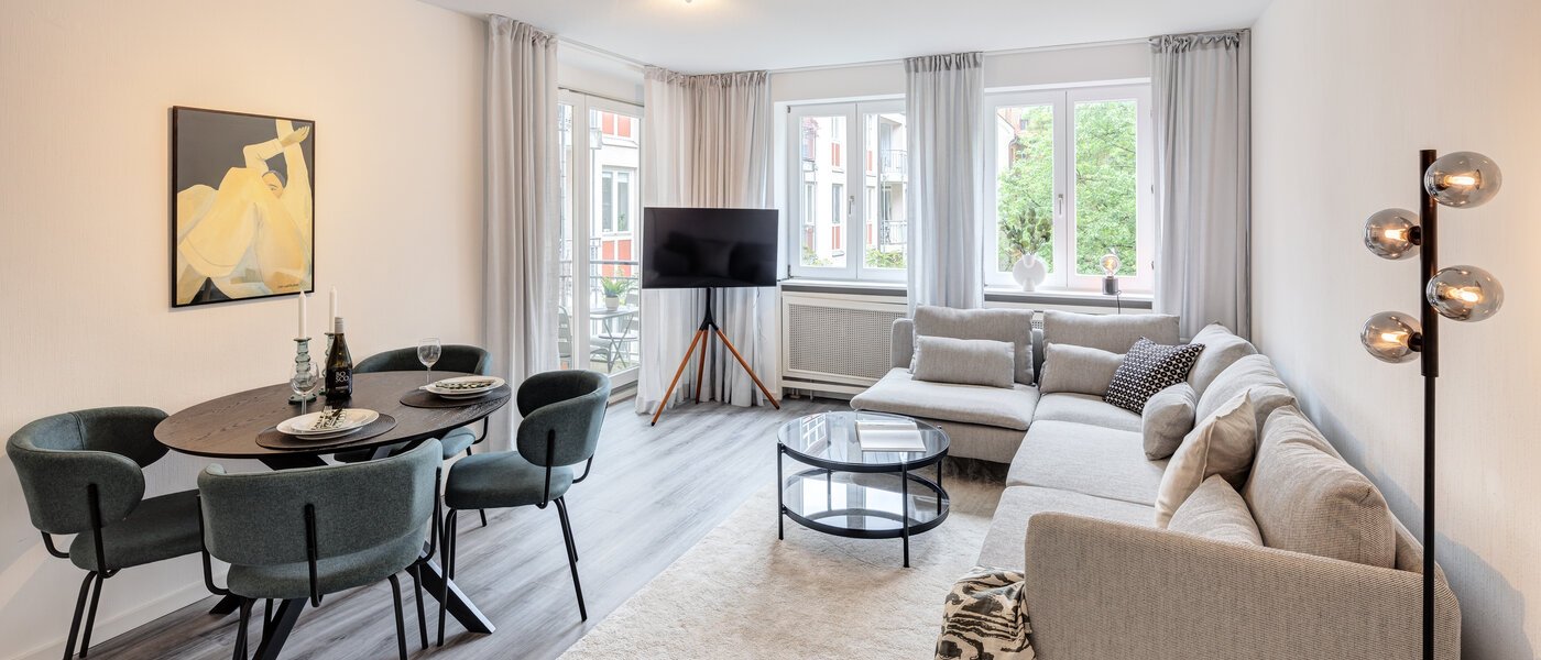 appartamento München Lehel 05 zona living 14051