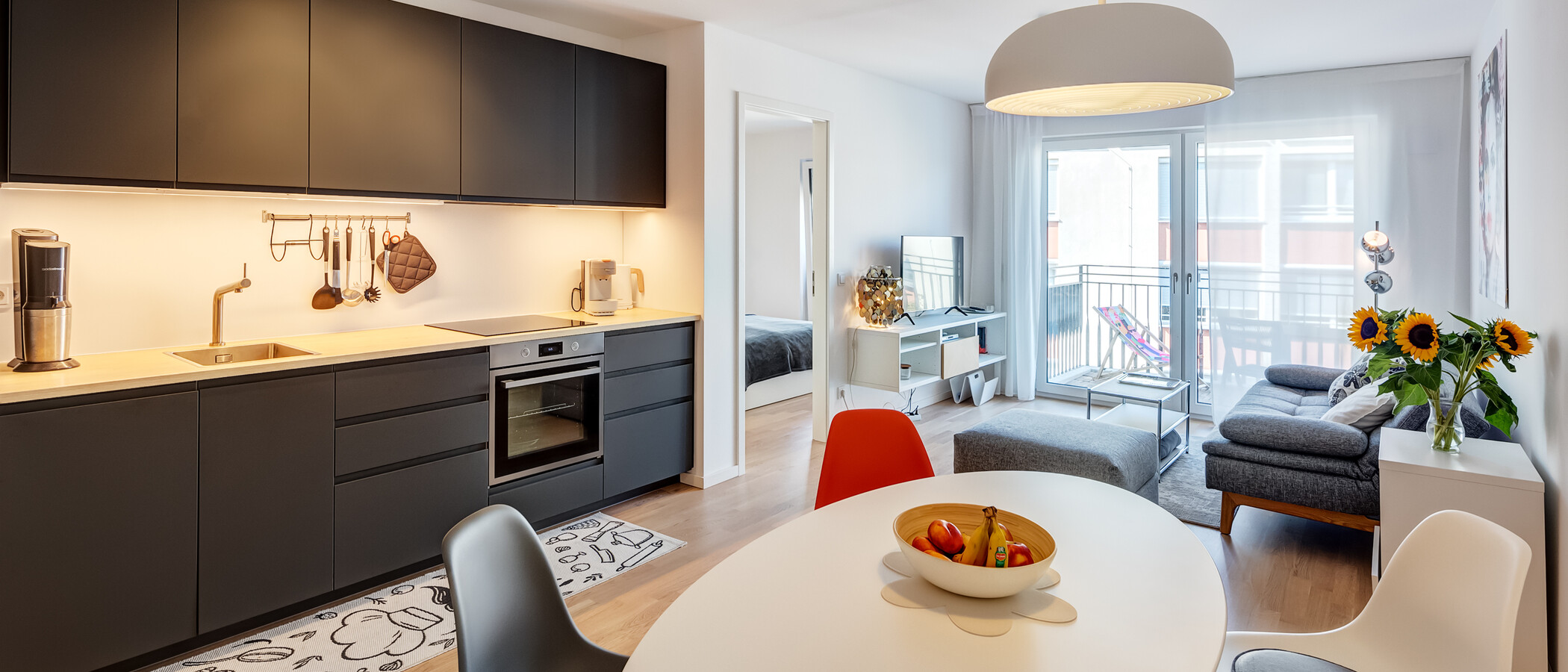 appartamento München Neuhausen 01 zona living 14150