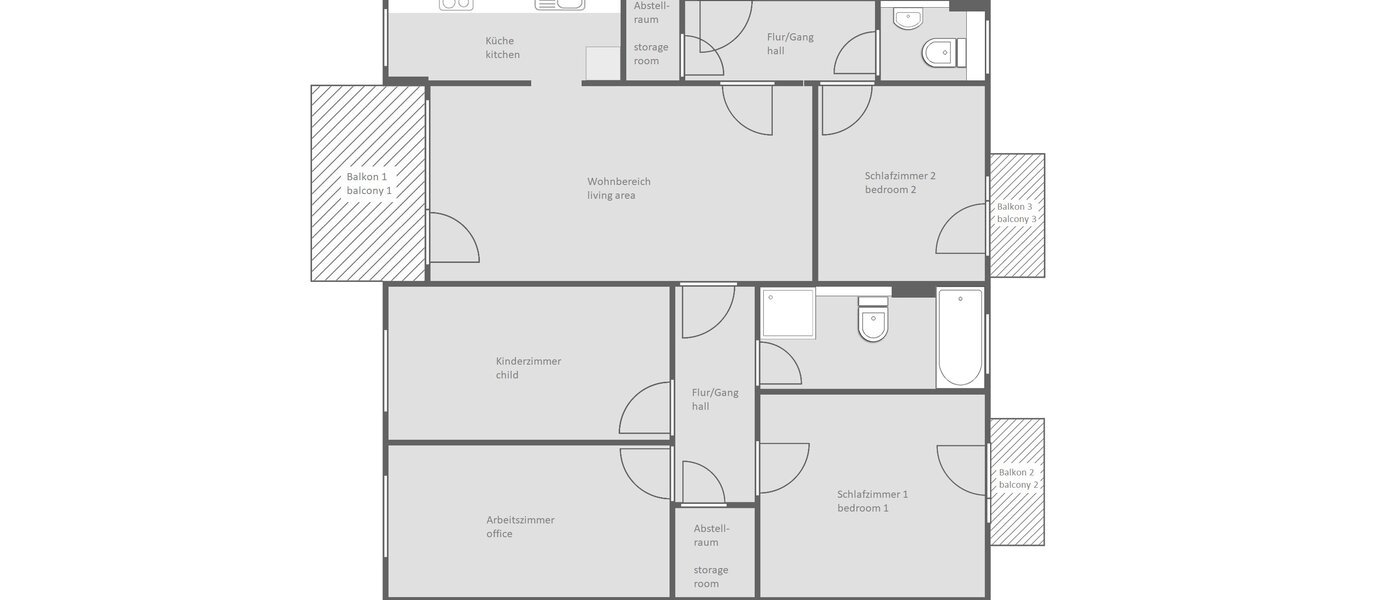 appartamento Dachau 01 planimetria 14177