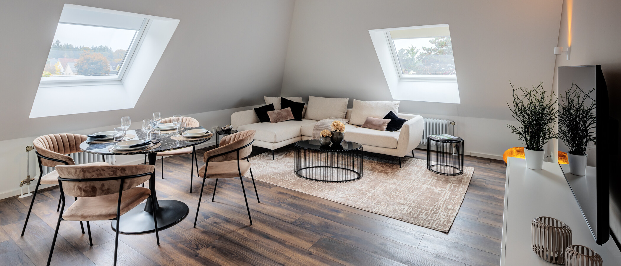 attico con terrazzo München Großhadern 01 zona living 14211