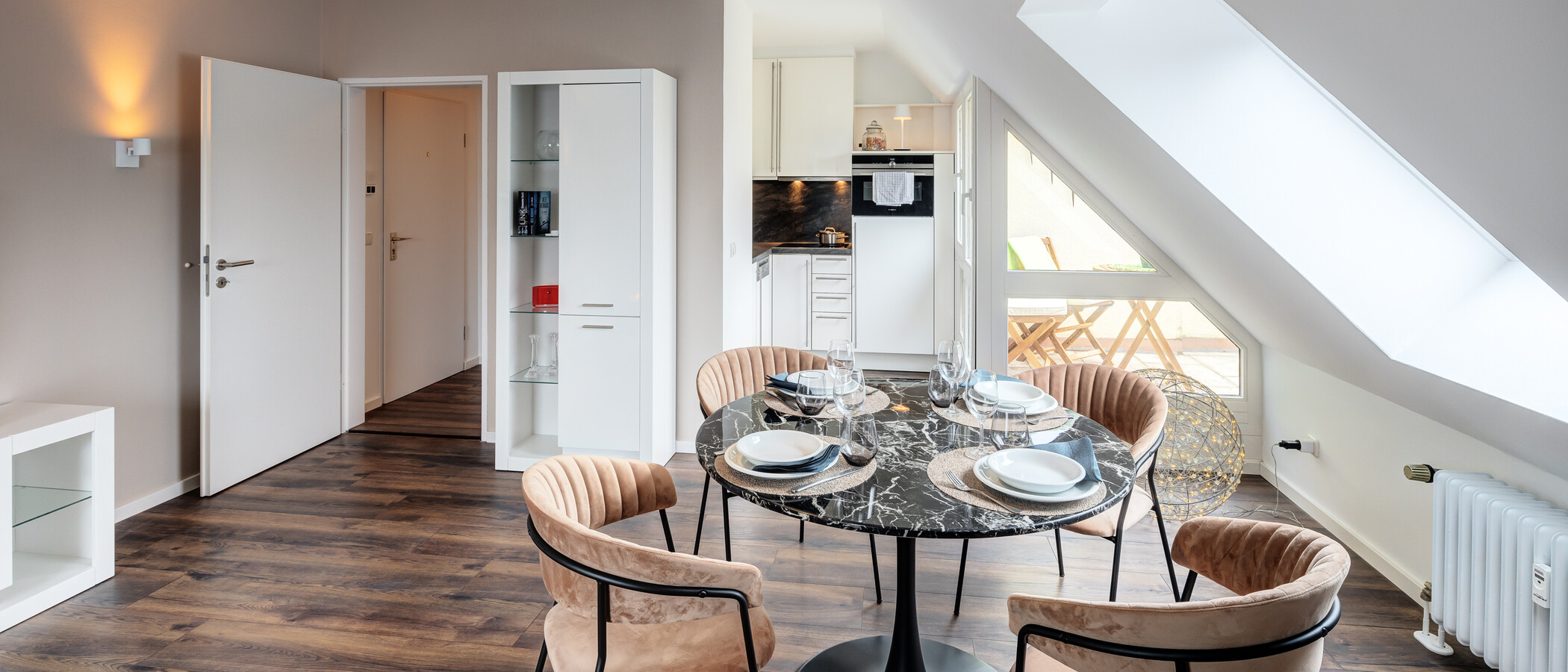 attico con terrazzo München Großhadern 03 zona living 14211