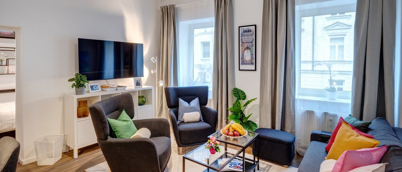 appartamento München Lehel 01 zona living 14214